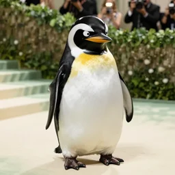 ninja penguin met gala photoshoot
