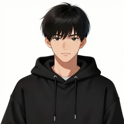 boy wearing black hoodie, by Stanley Artgerm Lau, WLOP, Rossdraws, James Jean, Andrei Riabovitchev, Marc Simonetti, Yoshitaka Amano, ArtStation, CGSociety,