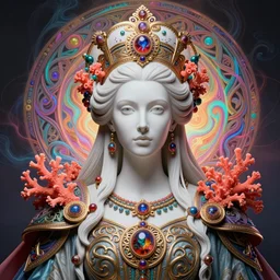 portrait of queen elisabeth as the hulk, hyperdetailed illustration by irakli nadar and alexandre ferra, volumetric lighting, celtic fantasy art, psychedelic, intricate, hyper detailed, smooth, vibrant aura, intricate linework, white porcelain skin, faberge, coral