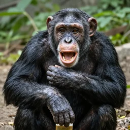 golum, macaque, chimpanzee, open mouth, beer