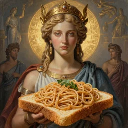 indome noodles on peanut butter toast majestic gracious goddess hekate portrait, ancient greece, elysium, atmospheric lighting, painted, intricate, volumetric lighting, beautiful, rich deep colours masterpiece, golden hour, sharp focus, ultra detailed, by leesha hannigan, ross tran, thierry doizon, kai carpenter, ignacio fernandez rios indome noodles on peanut butter toast