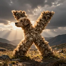 a dog shaped like the letter x