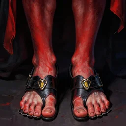 devil wearing toe shoes ( vibram five fingers ), digital art, technicolor, grim - lighting, high - contrast, intricate, elegant, highly detailed, centered, digital painting, artstation, concept art, smooth, sharp focus, illustration, artgerm, todd lockwood