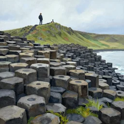 the giants causeway painted by jessica rossier