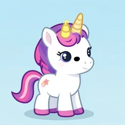 cute unicorn, digital art
