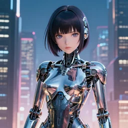 beautiful female metropolis robot, portrait by hagime sorayama and gerald brom, colorul, extreme detail, chrome, reflections, trending on artstation, 8 k