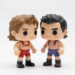 nils bohr wrestling with werner heisenberg, stop motion vinyl action figure, plastic, toy, butcher billy style