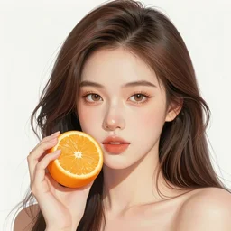 abstract, portrait of a beautiful woman with oranges, detailed illustration, digital art, overdetailed art, concept art, highly saturated colors, detailed illustration, hd, 4 k, digital art, cgsociety and beeple highly detailed, cinematic lighting, illustration, art, very coherent. high detail, dan mumford, greg, rutkowski, trending on artstation