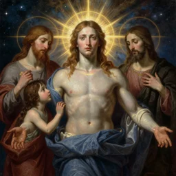 the cosmic event at which the unity and the trinity ruptured, creating the false christian god