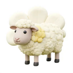 a flower made of sheep