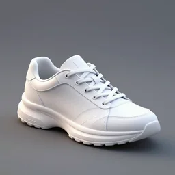 white sneakers with a twist, concept design, 3d, render, studio lighting