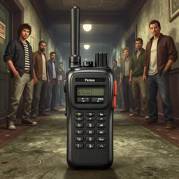 highly detailed macro shot of a walky - talky on the ground in gta v, in a corridor, stephen bliss, unreal engine, fantasy art by greg rutkowski, loish, rhads, ferdinand knab, makoto shinkai and lois van baarle, ilya kuvshinov, rossdraws, tom bagshaw, global illumination, detailed and intricate environment