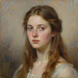 a portrait painting by Terry Redlin of beautiful north European goddess