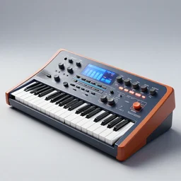 retro futuristic analog synthesizer