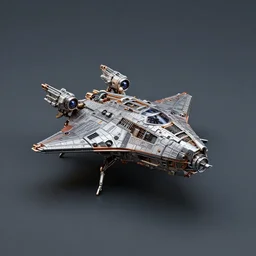 a small c 4 d rendered spaceship toy, complete, realistic, exquisite detail, metallic, solid color background, from 2 0 5 0, central composition, cinematic light, sci fi, global illumination, matte painting, high detailed, unreal engine, octane render, 4 k, hd, high quality, bionics, like an insect