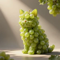cat made of grape