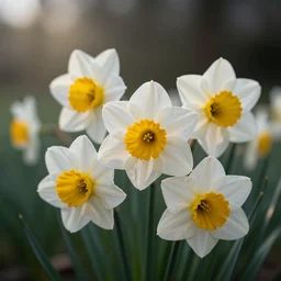 daffodils with smiling faces