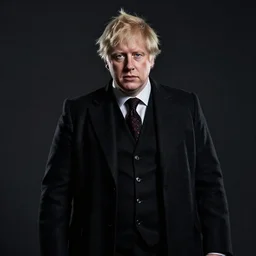 Boris Johnson as Emperor Palpatine, dark background