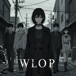 woman stands in a street - poster by wlop, kiyohara tama, krenz cushart, masamune shirow, makoto shinkai, yanjun cheng. featured on pixiv, anime aesthetic, pixiv, anime, cold tones, artstation, power lines, vanitas, official art, gothic dark noise film photo - up portrait