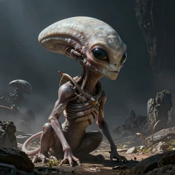 intelligent alien from another planet realistic malok