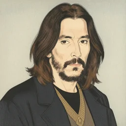 a portrait of lemmy killmister. shin hanga and kawanabe kyosai and cory loftis and rossdraws and wlop - h 7 0 4