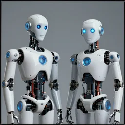 Dall-E 2 art robot feels inferior next to the awesome StableDiffusion art robot, 35mm stock photo