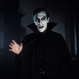 Vampire, dark horror, cinematic lighting, by Stanley Kubrick, cinestill 400 t film