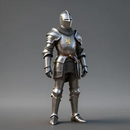 a 3 d scene of a knight stands in the middle, octane render