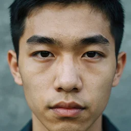 a 35mm extreme closeup portrait of the most intelligent person