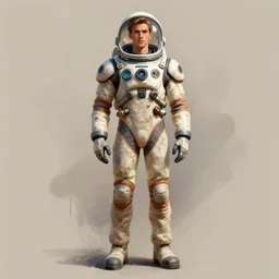 male, elongated figure, space suit, large shoulders, short torso, long thin legs, tiny feet, character sheet, digital sketch, very stylized, concept design