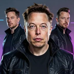 a stunning portrait of elon musk as the high lord of cyberpunk, digital art by ross tran and angel ganev, highly detailed, trending on artstationhq