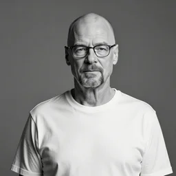 Walter White becoming the Giga Chad, 8k, 4k, high resolution, black and white, chad,