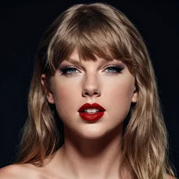 a front - faced clear close - up studio portrait of taylor swift looking into the camera, dramatic cinematic lighting, trending on artstation, fine details, 8 k, highly detailed, beautifully composed