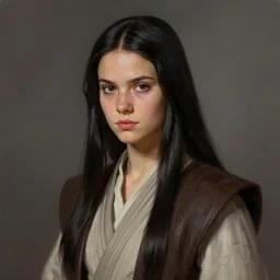portrait of a woman by greg rutkowski, mixture between russian and japanese features, she is about 2 0 years old, long straight black hair, beautiful, wearing jedi robes, star wars expanded universe, highly detailed portrait, digital painting, artstation, concept art, smooth, sharp foccus ilustration, artstation hq