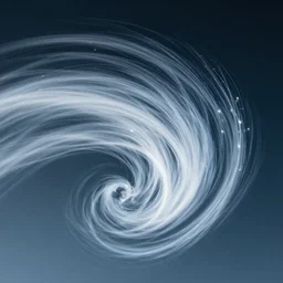 Solar wind, digital art.