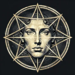 sacred geometry portrait, art by cameron gray, 8 k quality, digital art