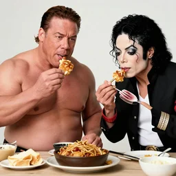obese john cena and michael jackson eating mukbang