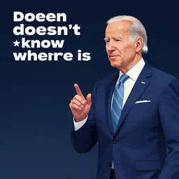 Joe Biden doesn’t know where he is, random location. illustration concept art in the style of Arthur Adams