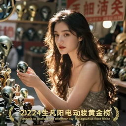 beautiful woman selling alien artifacts in Chinese market