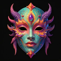 psychedelic Shpongle mask concept art trending on artstation hd