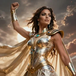 an epic dramatic portait of gal godot as dejah thoris the princess of mars, detailed, dynamic lighting, heroic pose, 8 k hdr movie still, very low angle, detailed face, epic art, trending on artstation, deviantart, high detail, high definiton, ultra realistic, hyper realistic, photo realistic