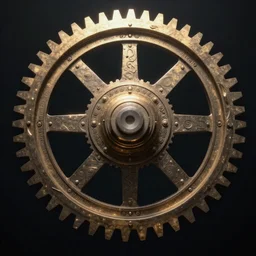 Giant gear, out of time and space,dreamy, eternity, intricate, epic, depth, artstation, highly detailed, octane render, 8k