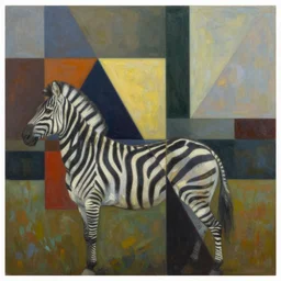 subtle by tara mcpherson zebra print, camcorder effect. the painting is a beautiful example of abstract art. the painting is composed of a series of geometric shapes in different colors. the shapes are arranged in a way that creates a sense of movement & energy. the painting is visually stunning & is sure to provoke thought & conversation.