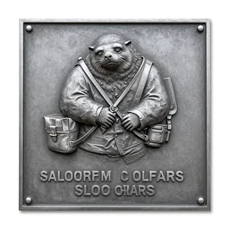 metal plaque in honor of ww 2 sloth soldiers