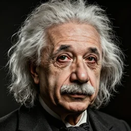 face tattoo einstein portrait