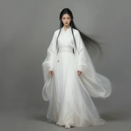Riley Reid, white daoist robes, beautiful, ethereal, digital painting, highly detailed, full body, by Charlie bowater