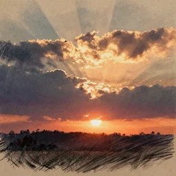 beautiful sunset sketched by richard carrington