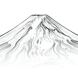 mount Fujiama topography contour lines