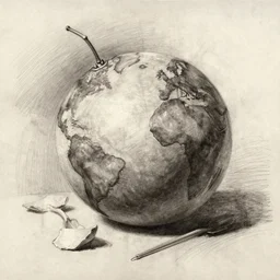 environment art, charcoal sketch