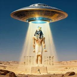Ancient Egypt UFO hieroglyph, award winning photography